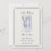 Sweet Fork Lepel Gingham Green repetitie diner Kaart (Voorkant)