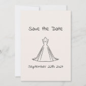 Sweet Foto Trouwjurk Silhouette blush Save The Date (Voorkant)