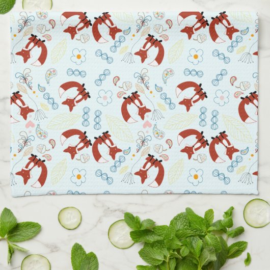 Sweet  Fox Baby shower Gifts Theedoek (Gevouwen)