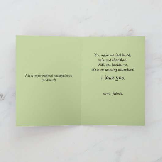 Sweet Fox Paar Sleeping Moon Forest Ik hou van je Kaart (Binnen)