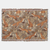 Sweet Fox Pattern in Herfst Neutrals Deken (Voorkant)