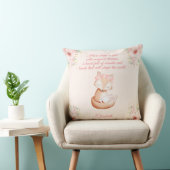 Sweet Fox Snuggling Bunny Personalized Nursery Kussen (Stoel)