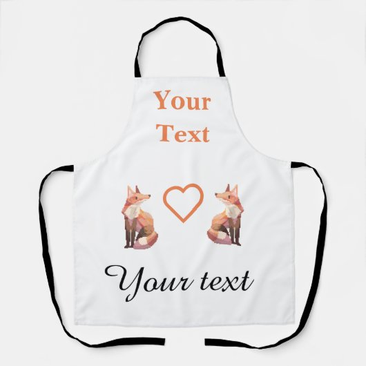 Sweet Fox, vos, love pixel art Schort (Voorkant)