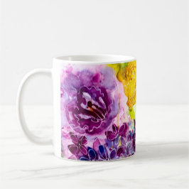 Sweet Fragility Moderne Floral-Waterverf Koffiemok