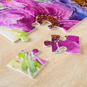 Sweet Fragility Moderne Floral-Waterverf Legpuzzel (Zijkant)