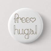 Sweet Free Hugs Heart Button (Voorkant)