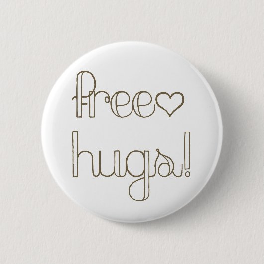 Sweet Free Hugs Heart Button (Voorkant)