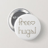 Sweet Free Hugs Heart Button (Voorkant /achterkant)