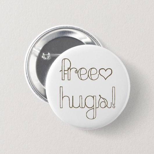 Sweet Free Hugs Heart Button (Voorkant /achterkant)