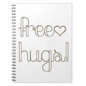Sweet Free Hugs Heart-laptop Notitieboek (Voorkant)