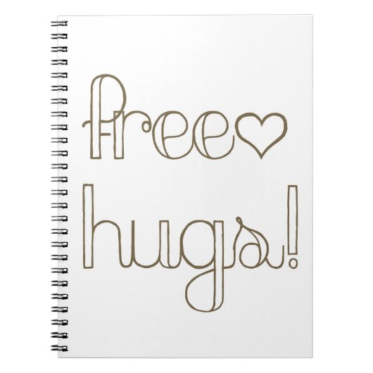Sweet Free Hugs Heart-laptop Notitieboek (Voorkant)