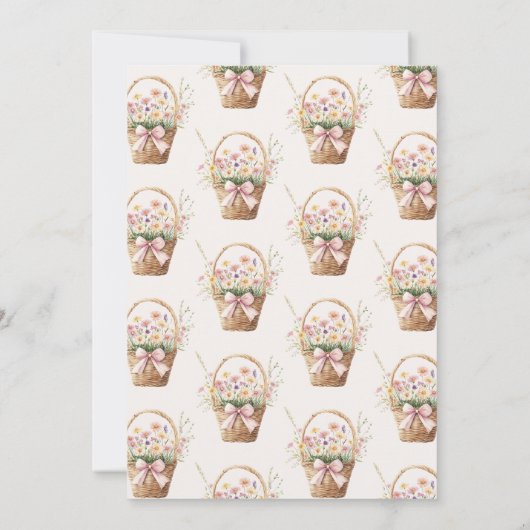 Sweet Fresh Off the Market Floral Bridal Shower Kaart (Achterkant)