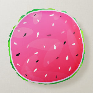 Sweet Fresh Watermelon Melon Bright Summer Rond Kussen