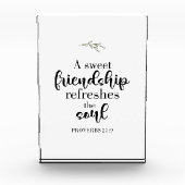 Sweet Friendship Bible Verse Hand Lettering Quote Fotoblokken (Voorkant)