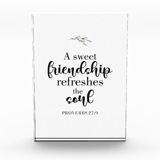 Sweet Friendship Bible Verse Hand Lettering Quote Fotoblokken (Voorkant)