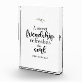 Sweet Friendship Bible Verse Hand Lettering Quote Fotoblokken (Rechts)