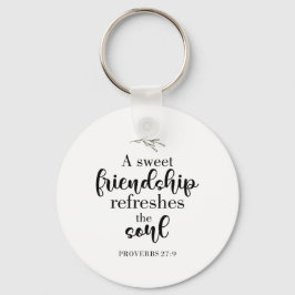 Sweet Friendship Bible Verse Hand Lettering Quote Sleutelhanger