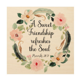 Sweet Friendship verfrist de Soul Floral Hout Afdruk