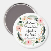 Sweet Friendship verfrist de Soul Floral Magneet (Voorkant / Achterkant)