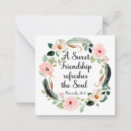 Sweet Friendship verfrist de Soul Floral Notitiekaartje