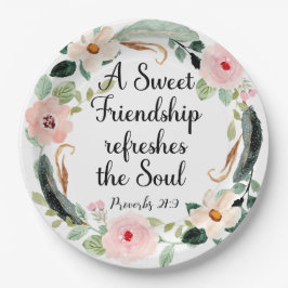 Sweet Friendship verfrist de Soul Floral Papieren Bordje