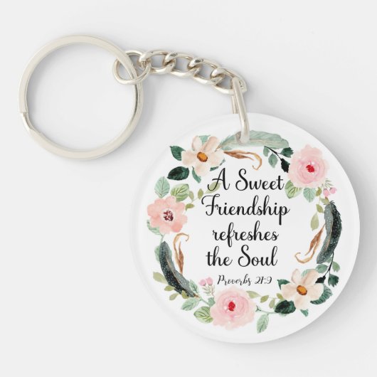 Sweet Friendship verfrist de Soul Floral Sleutelhanger (Voorkant)