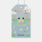Sweet Frog Kid's Birthday Party Cadeaulabel (Achterkant)