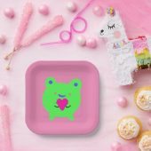 Sweet Frog met hart Papieren Bordje (Feest)