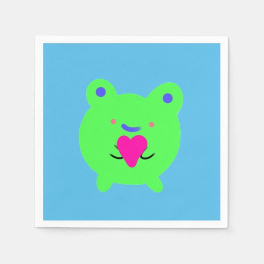 Sweet Frog met hart Servet (Voorkant)