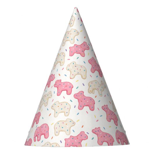 Sweet Frosted Animal Cookie Party Hat Feesthoedjes (Voorkant)