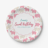 Sweet Frosted Animal Cookies Verjaardag Papieren Bordje (Voorkant)