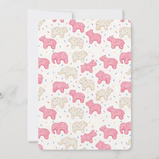 Sweet Frosted Animal Cookies Verjaardag Uitnodigin Kaart (Achterkant)