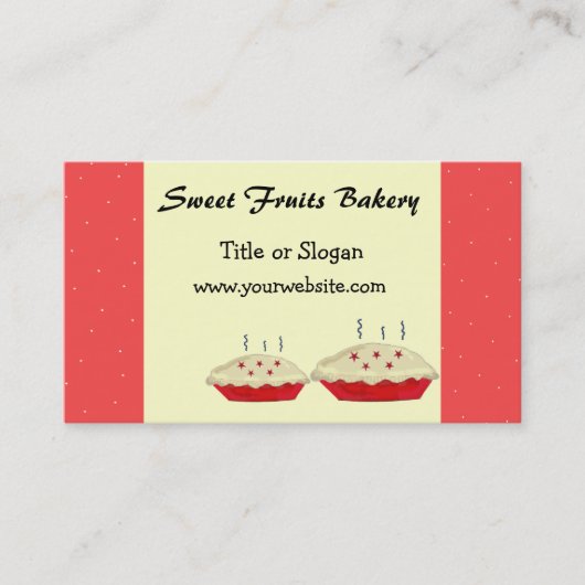 Sweet Fruits Bakery Design Visitekaartje (Voorkant)