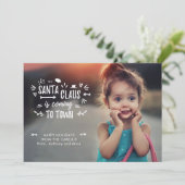 Sweet Fun Santa Claus komt naar de bioscoop Feestdagenkaart (Staand voorkant)