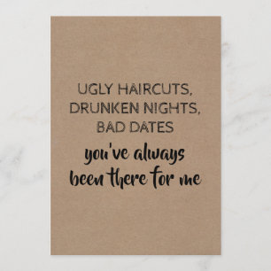 Sweet Funny Bridesmaid / Maid of Honor proposal Kaart