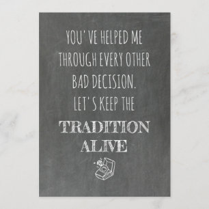 Sweet Funny Bridesmaid / Maid of Honor proposal Kaart