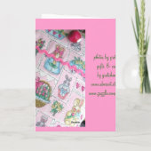 Sweet Funny Bunny Pasen en Wenskaart Feestdagen Kaart (Achterkant)