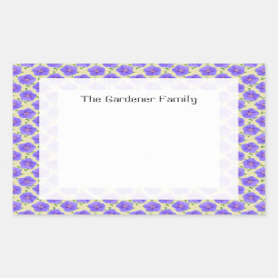 Sweet Garden Blue Geranium Bloem op elke kleur Rechthoekige Sticker