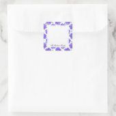 Sweet Garden Blue Geranium Bloem op elke kleur Vierkante Sticker (Tas)