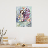 Sweet Garden Flower Fairy Poster Print (Keuken)