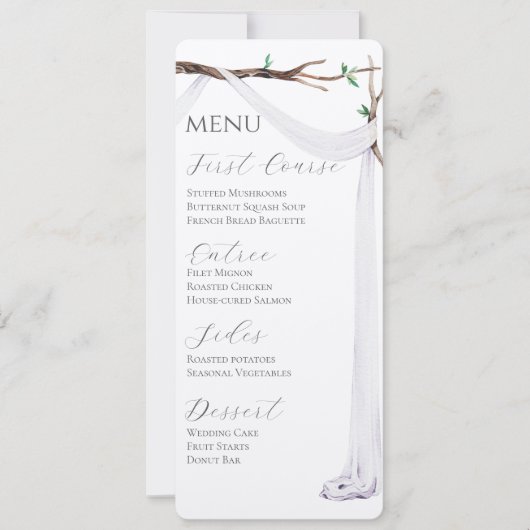 Sweet Garden Menu Kaart (Voorkant)