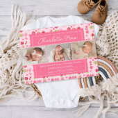 Sweet Garden Roze Baby Meisje Aankondiging