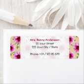 Sweet Garden Roze Dahlia Bloem op elke kleur Etiket (Insitu)