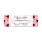 Sweet Garden Roze Dahlia Bloem op elke kleur Etiket (Voorkant)