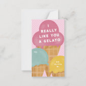 Sweet Gelato Pink Valentijns's Classroom fotokaart Notitiekaartje (Voorkant)