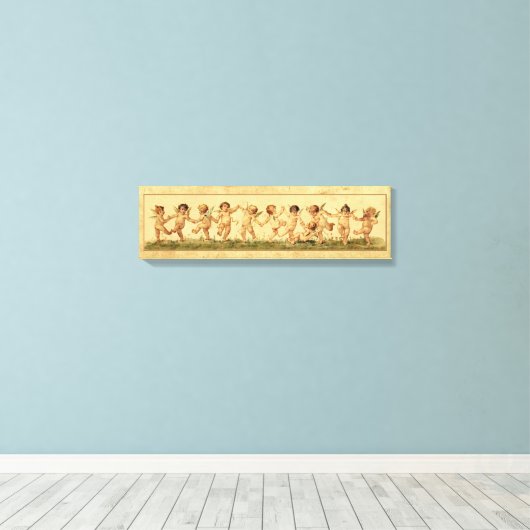  Sweet Gelukkig Kersubs dansen Canvas Afdruk (Insitu (Houten vloer))