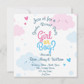 Sweet Gender Reopenbaarmakingsuitnodiging Kaart (Voorkant)