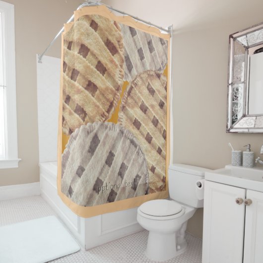 Sweet Georgia Peach Pie Custom Shower Curtain Douchegordijn (In situ)