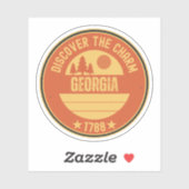 Sweet Georgia Peach - Zuidelijke charme cadeau Sticker (Vel)