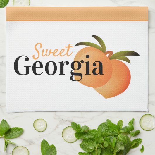 Sweet Georgia Peaches Kitchen Towel Theedoek (Gevouwen)